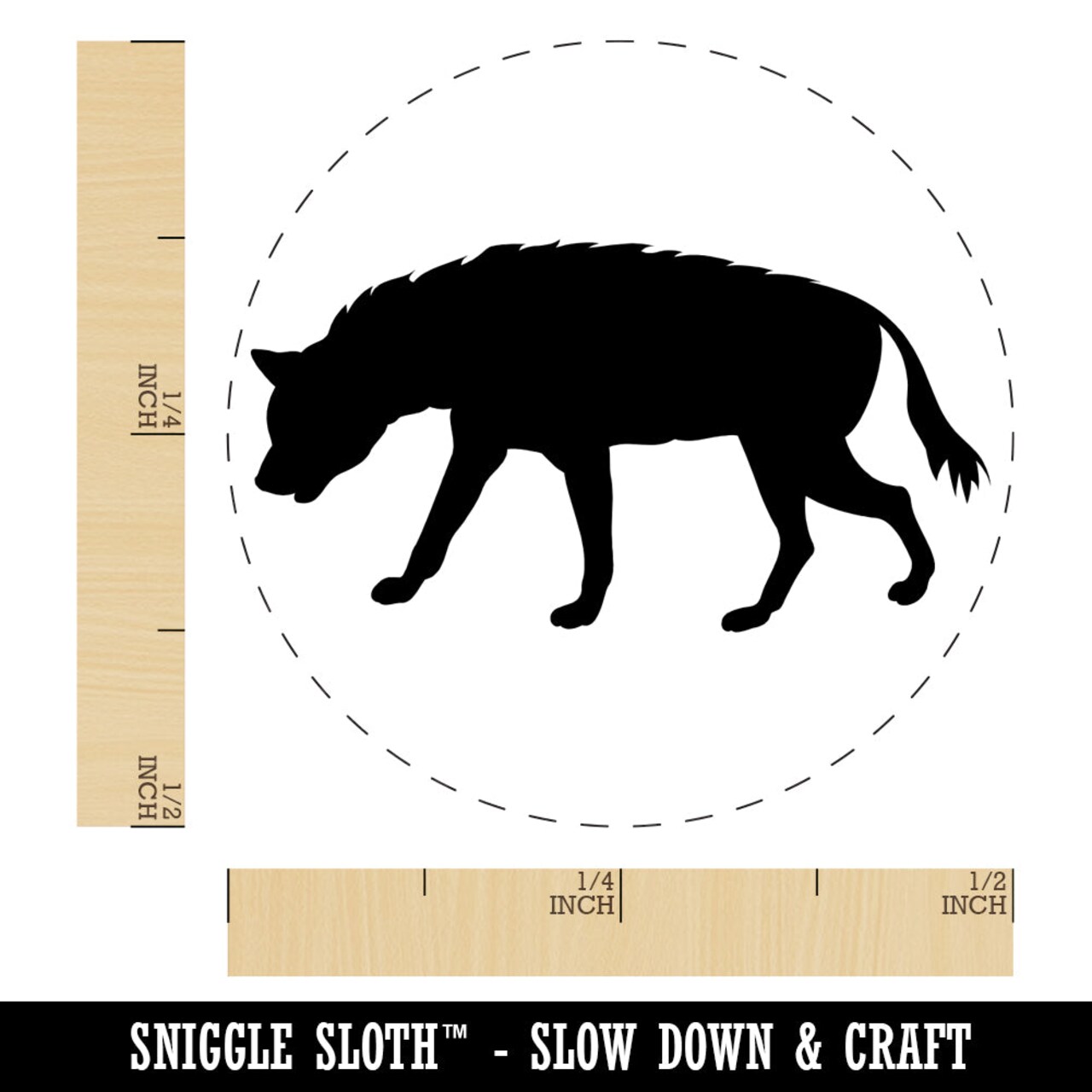 Hyena Solid Self-Inking Rubber Stamp for Stamping Crafting Planners